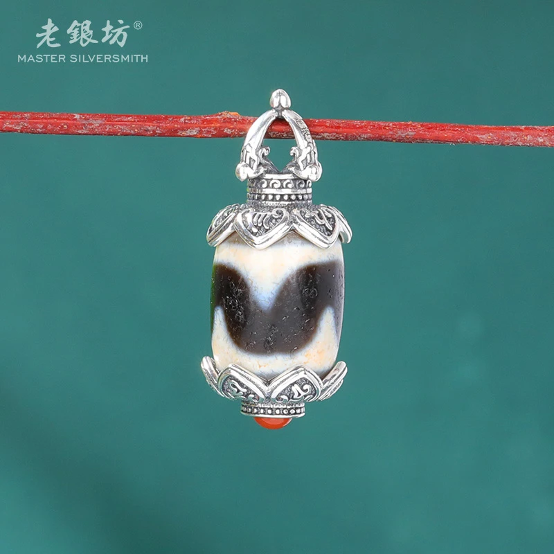 老银坊 吊坠足银 六字金刚柱天眼珠吊坠 00232880