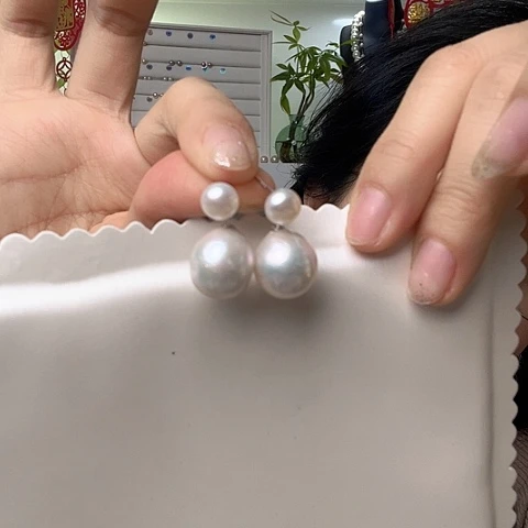淡水珍珠耳饰未镶嵌