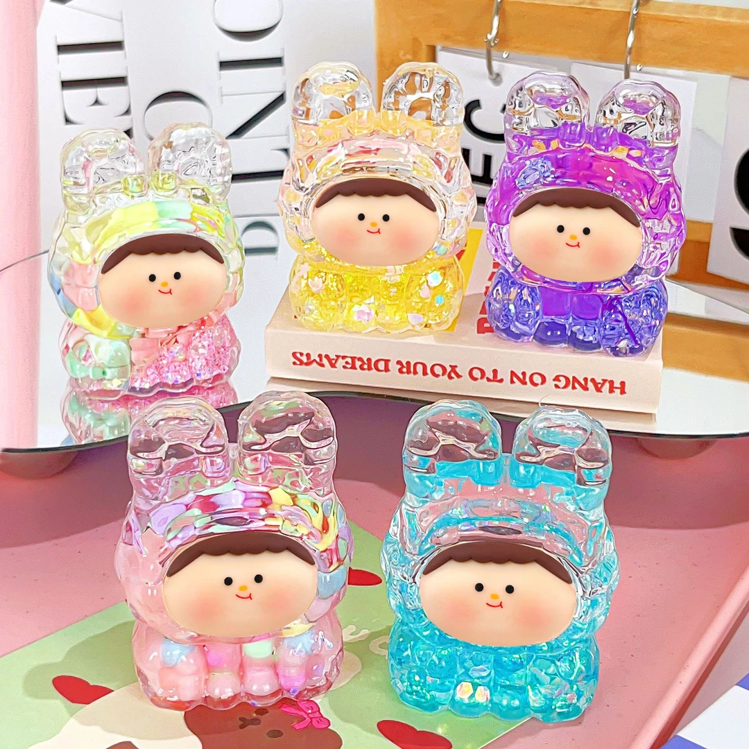 流沙入油透色莉莉丝爆闪款迷你可爱造型饰品桌面车载摆件盲盒桌面