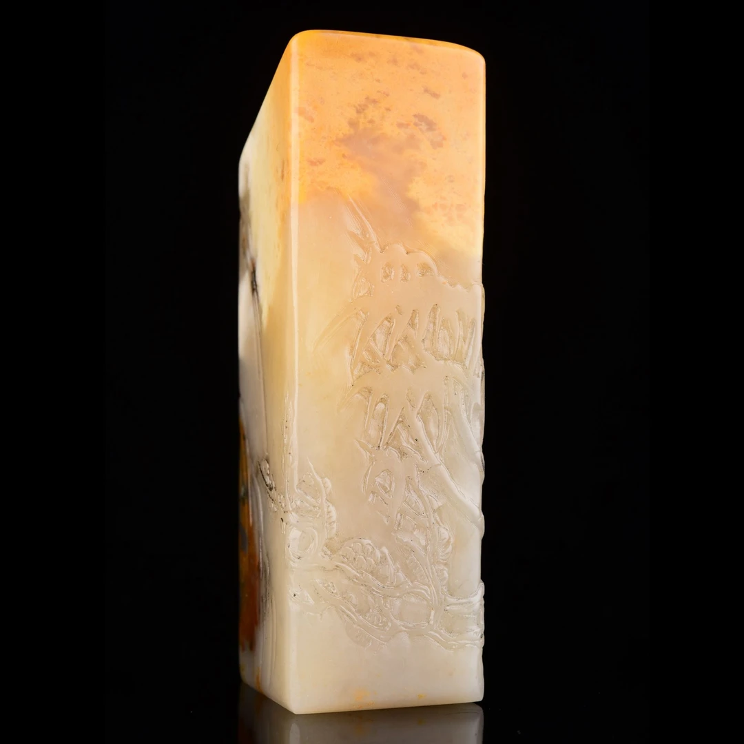 国石/老性结晶带萝卜丝荔枝冻石梅竹双清（林荣基）/大师雕/ST1600