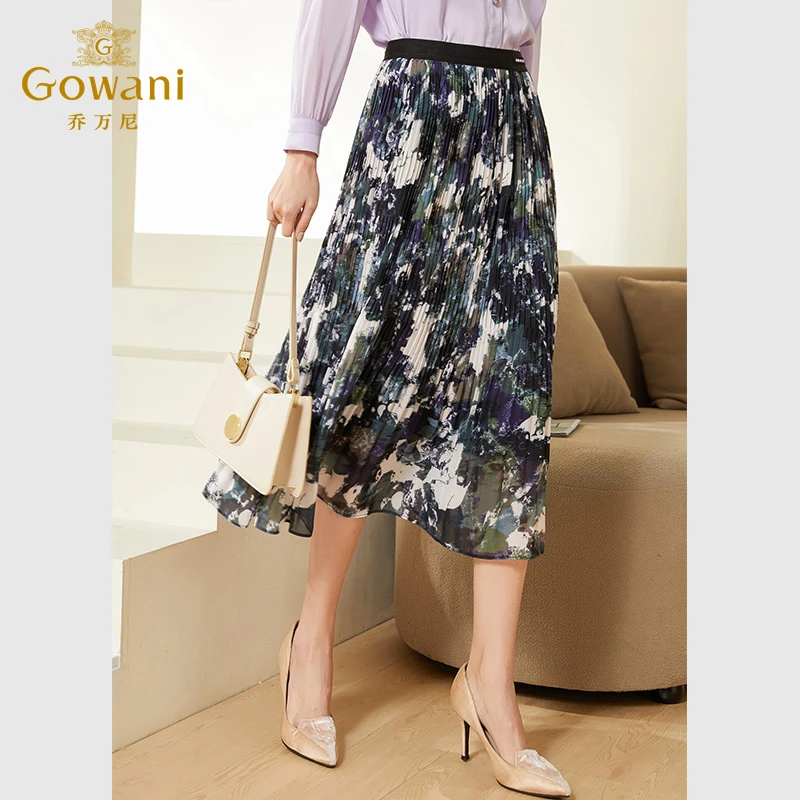【羊羊专享】乔万尼半身裙新款商场同款气质高级感油画印染EF3D882