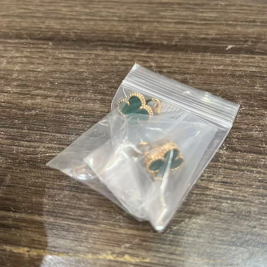 铜合金石英石耳饰 绿色时尚耳钉 0001