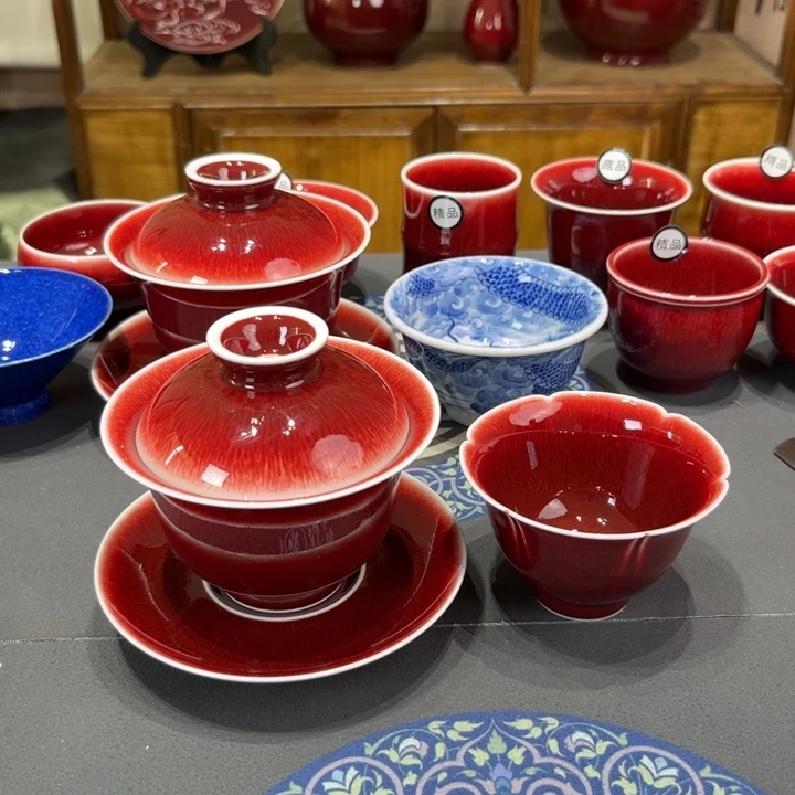 张***¹景德镇陶瓷浅行盖碗福利套组