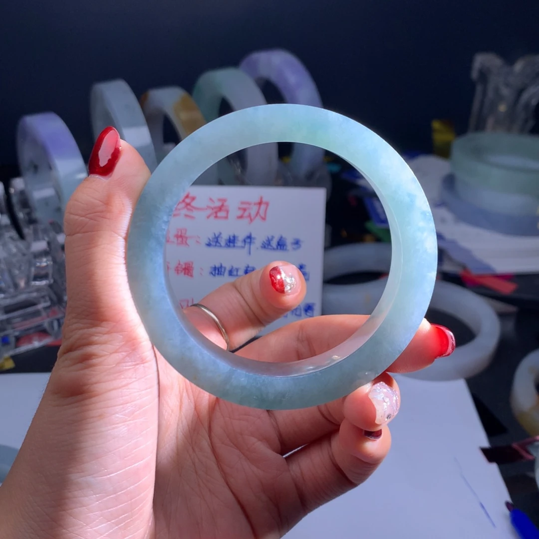 定制翡翠手镯未镶嵌白**我