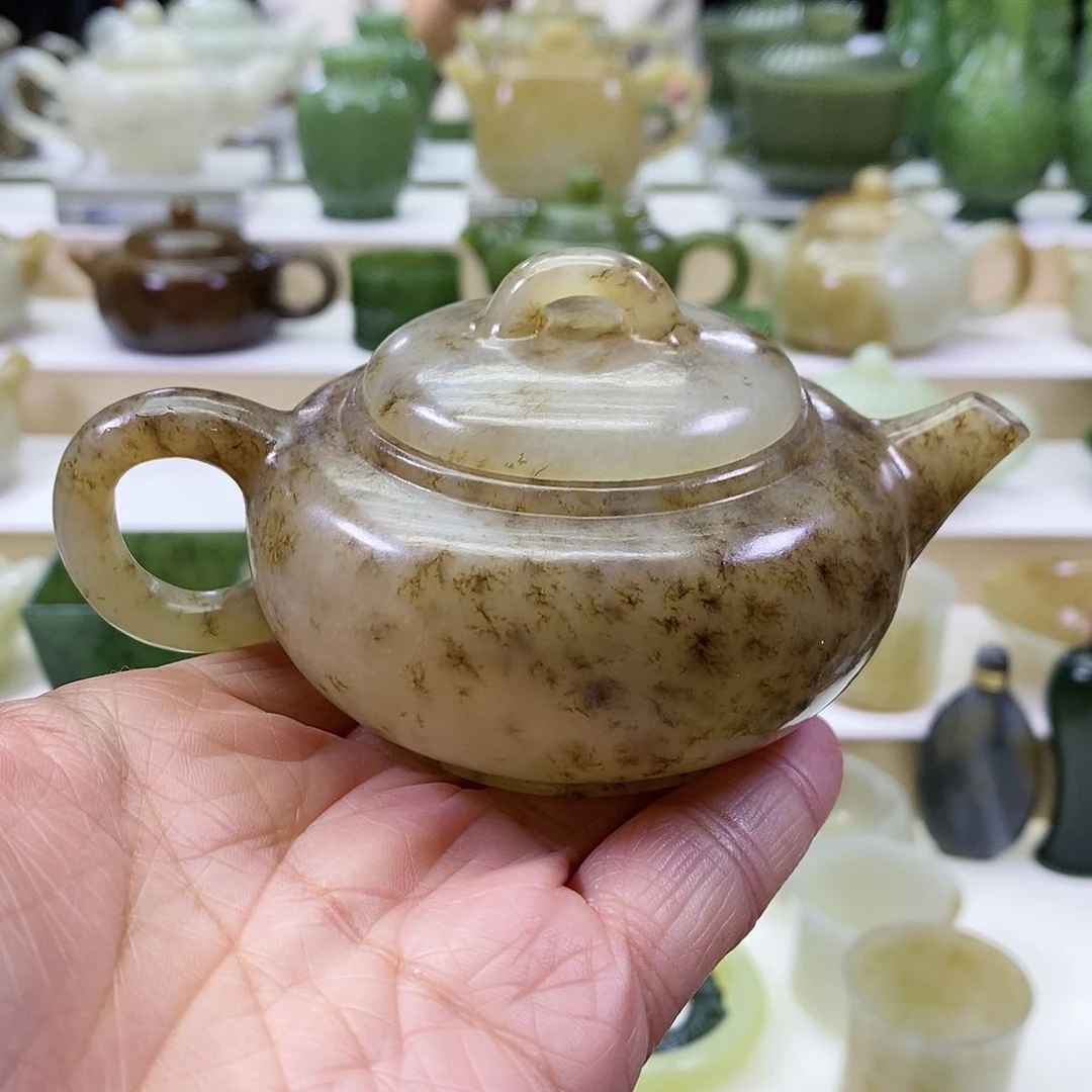 和田玉茶壶未镶嵌110ml