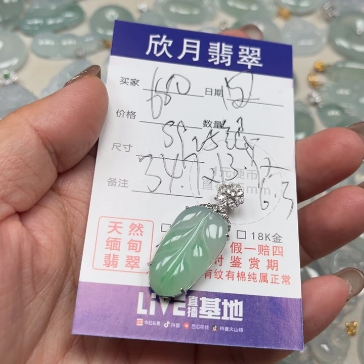 翡翠未镶嵌颈饰天然