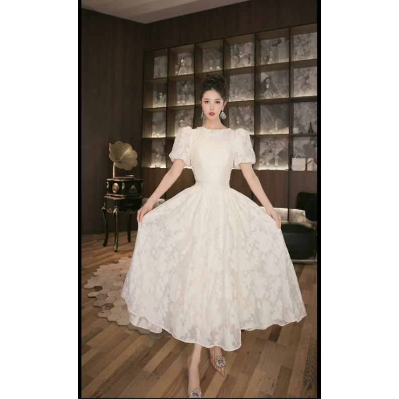 六爻定制 法式赫本风名媛显瘦优雅时尚连衣裙 70826