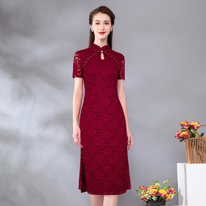 【锦霞】名兰世家喜婆婆妈妈婚宴装丈母娘礼服新中式旗袍敬酒服