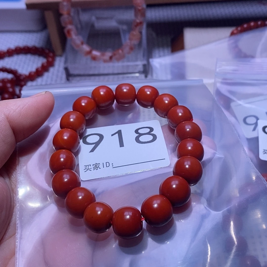 快***光南红玛瑙未镶嵌手串卡11.3