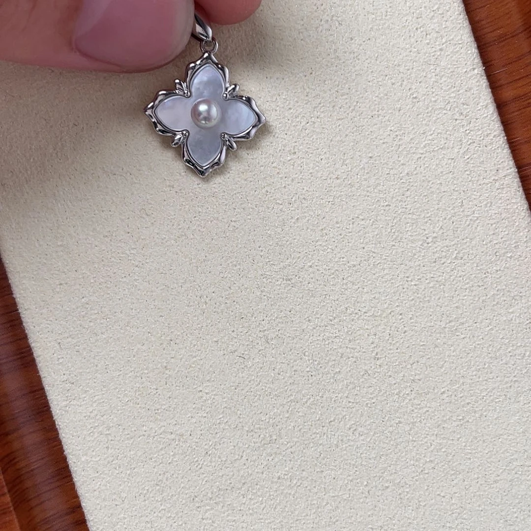 海水珍珠吊坠(不含链)银S925镶嵌