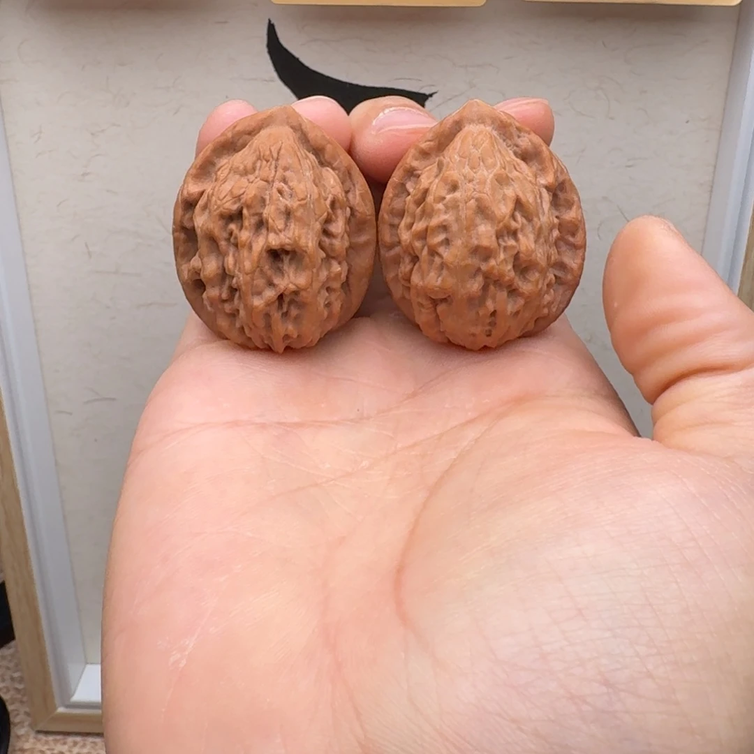 文玩核桃把件3408大红袍