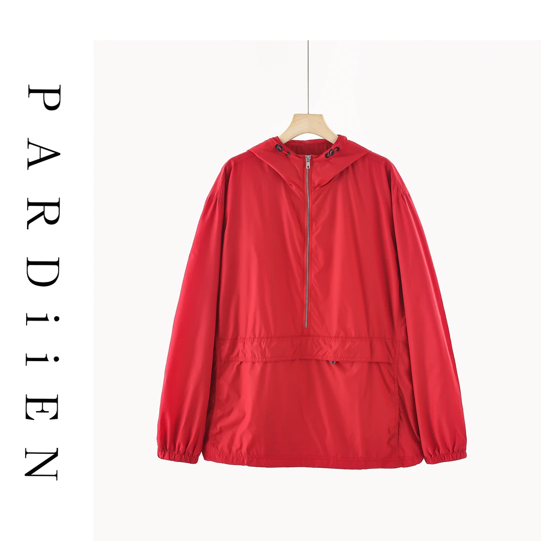 【北总严选】帕迪恩半拉链连帽套头风衣外套W557