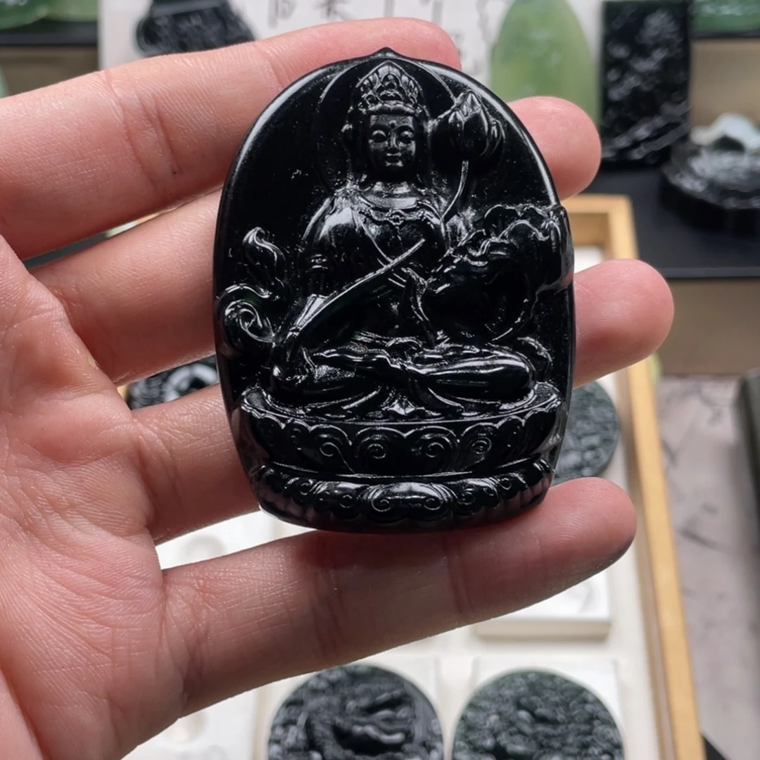浮***梦蛇纹石玉未镶嵌 吊坠