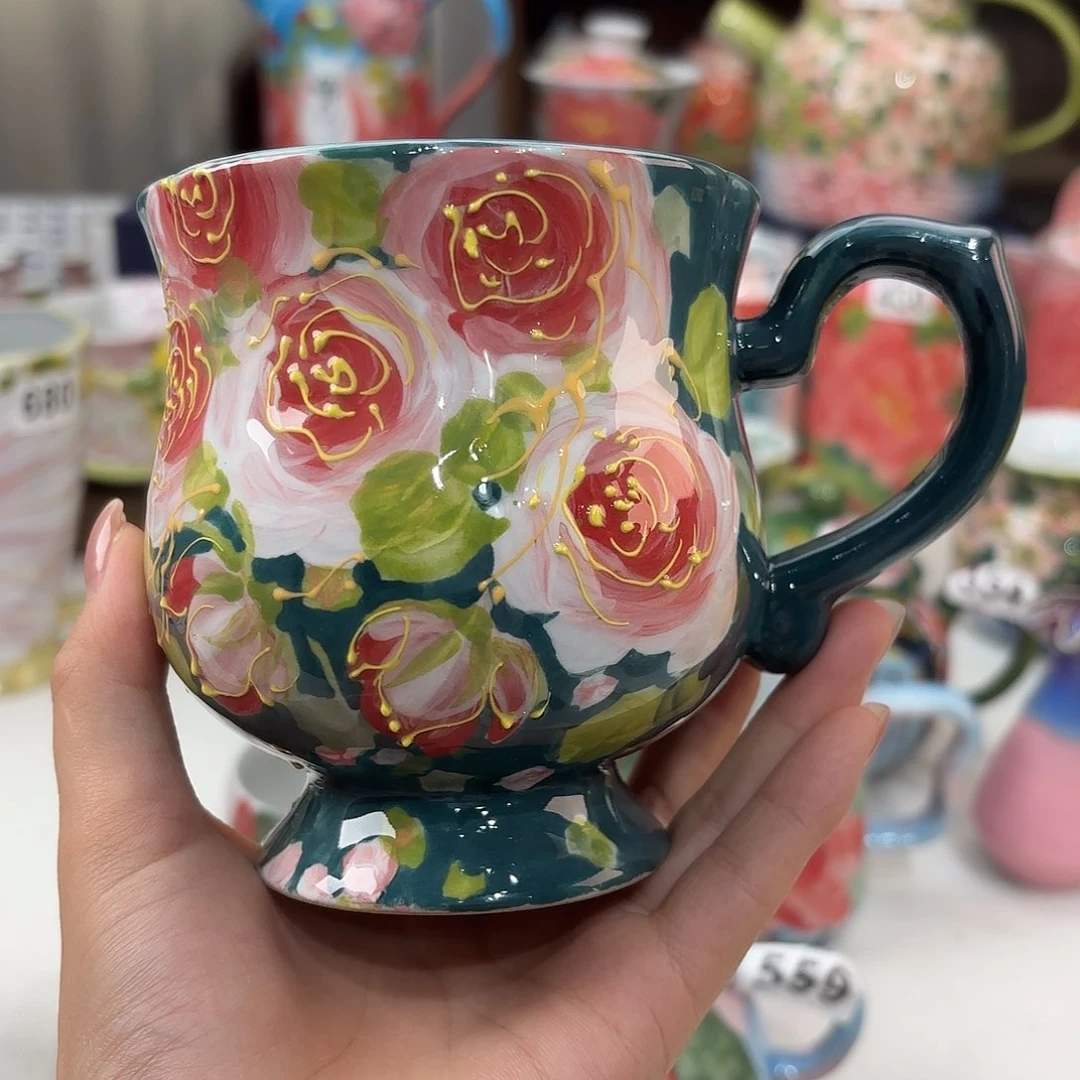 景德镇手绘高温釉下彩陶瓷茶具