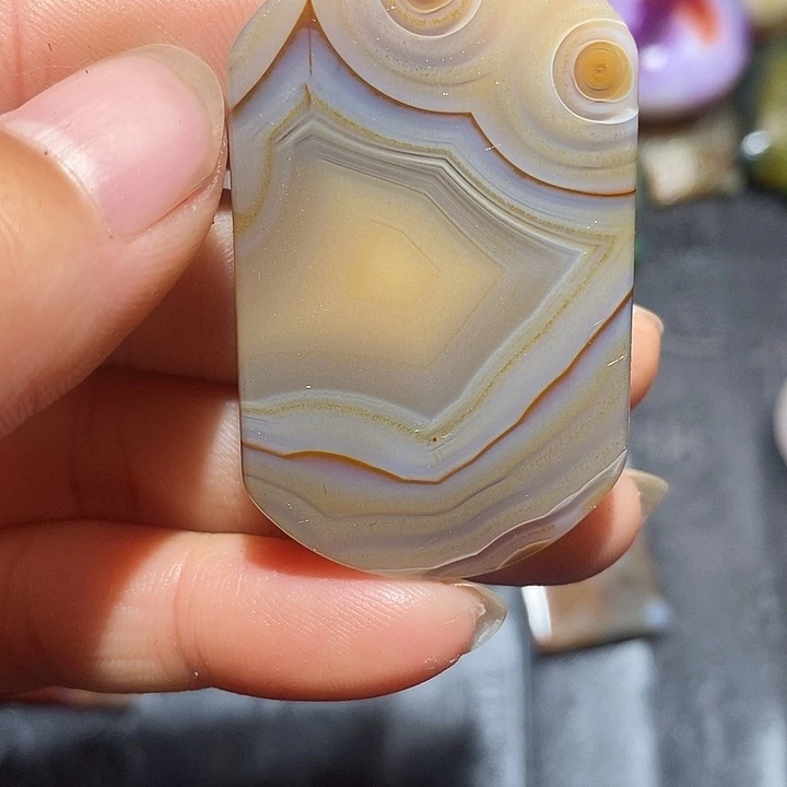 泡***麻玛瑙/玉髓合金颈饰