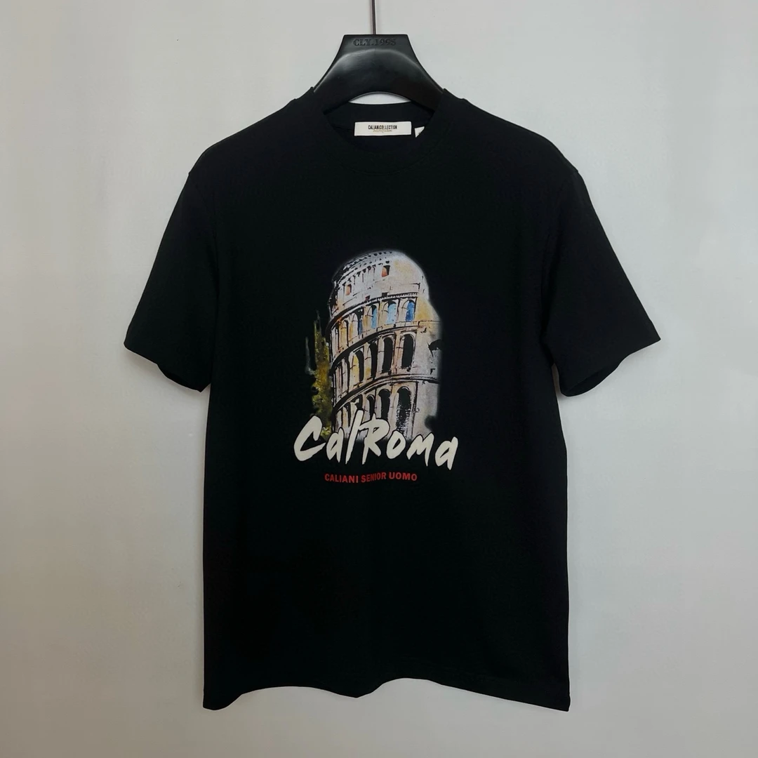 CALIANI/卡里亚尼  艺术水印圆领T恤 YN2521YT039