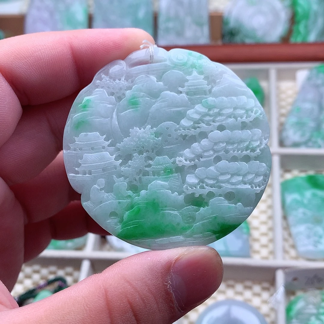 翡翠未镶嵌吊坠(不含链)