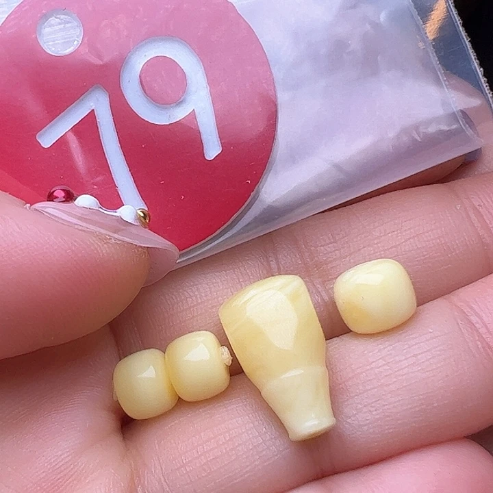 蜜蜡裸石未镶嵌小**灬配6mm串