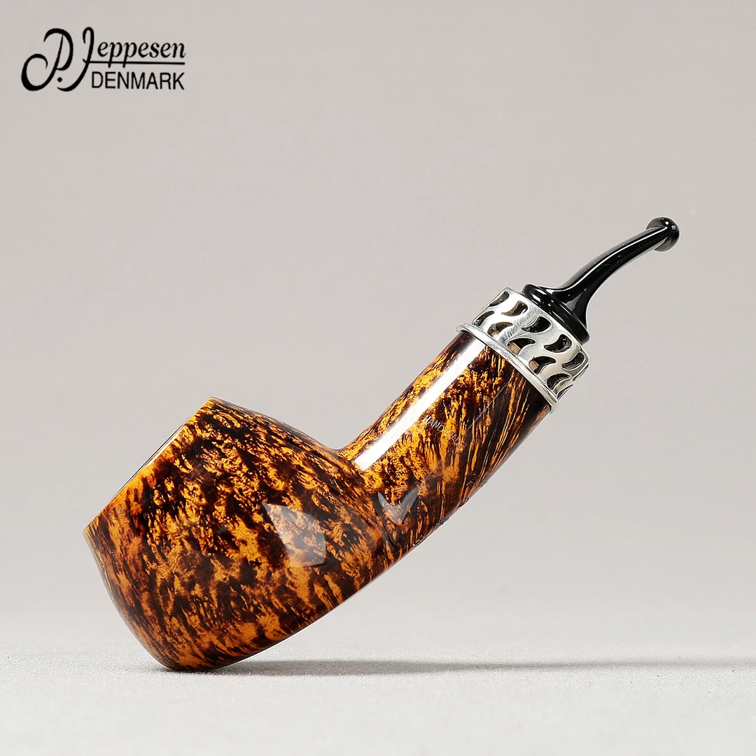 丹麦 吉普森 IDA Boutique典藏5级 平底 银圈 手工石楠木烟斗