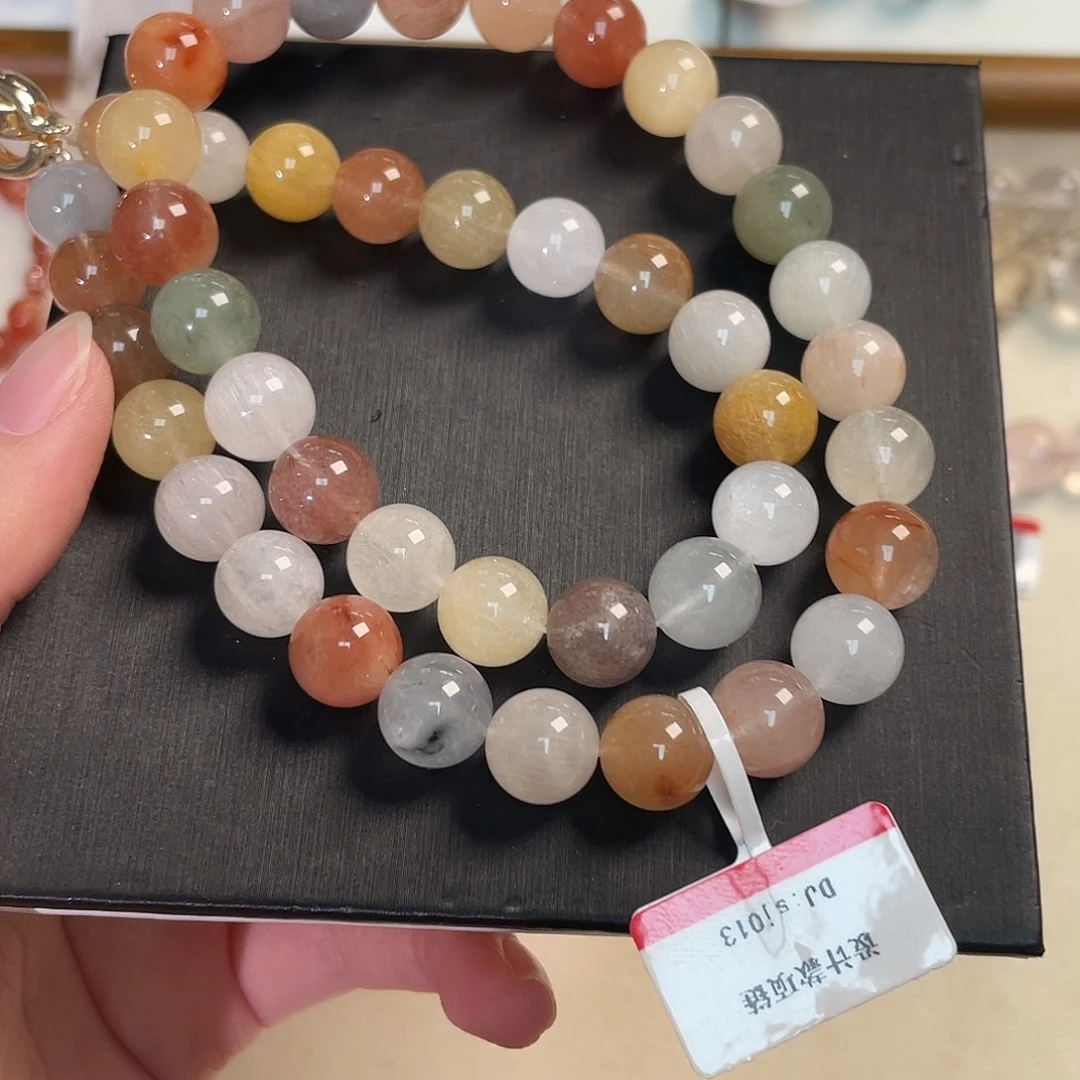 手串未镶嵌水晶彩兔毛项链sj013 46号