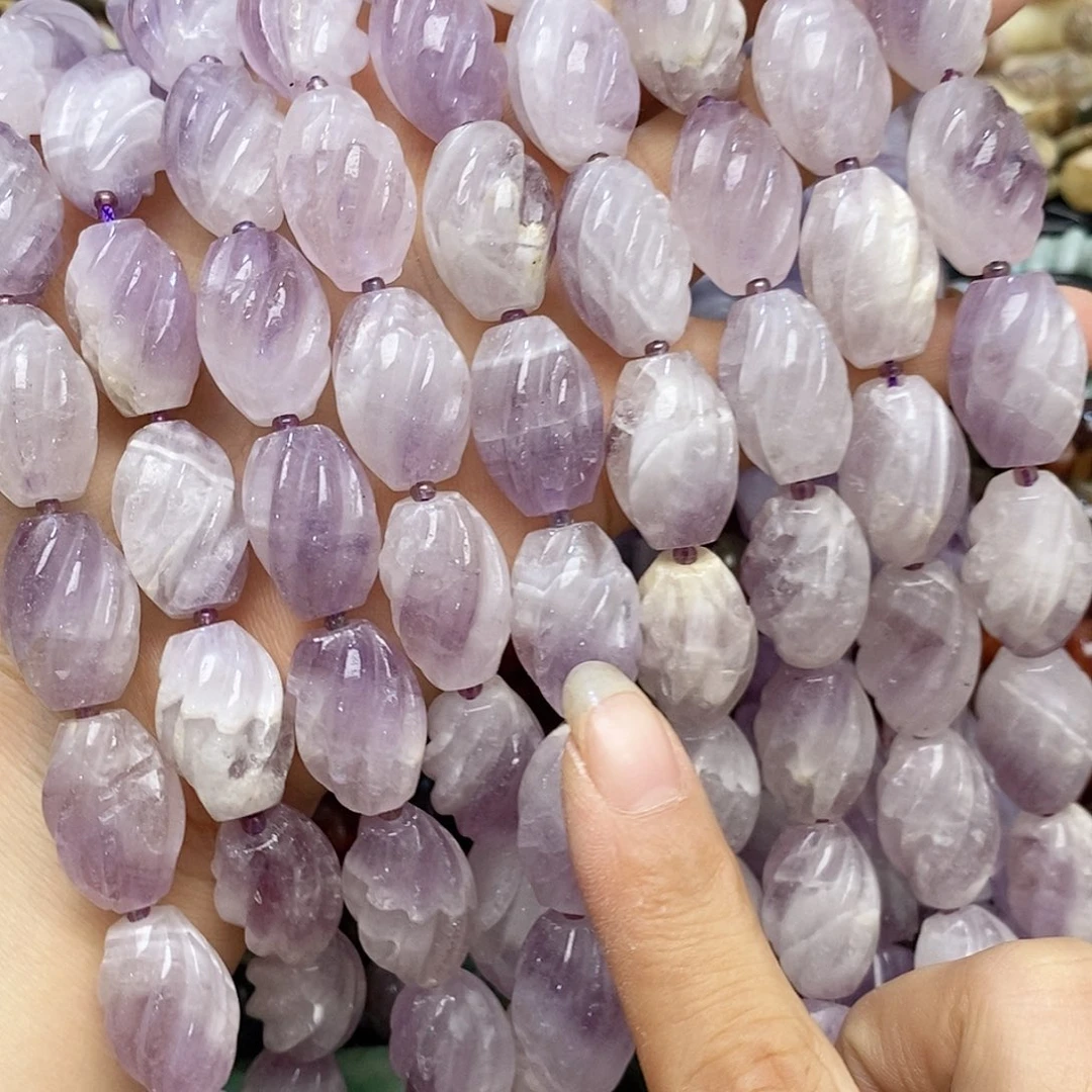 玛瑙/玉髓未镶嵌珠宝半成品紫水一条