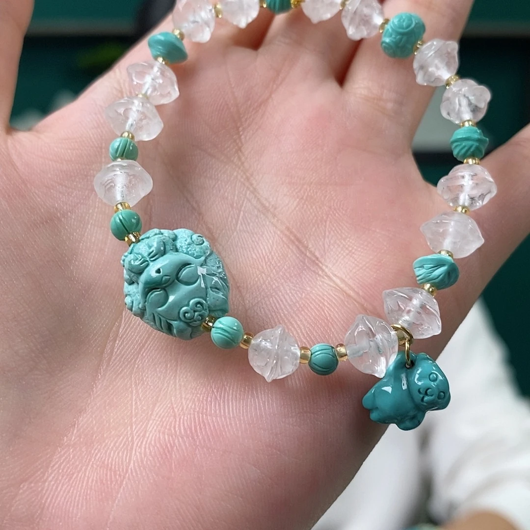 绿松石未镶嵌挂件