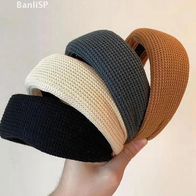 宽边网红针织发箍女韩式百搭新款毛线短发头箍外出秋冬时尚压发