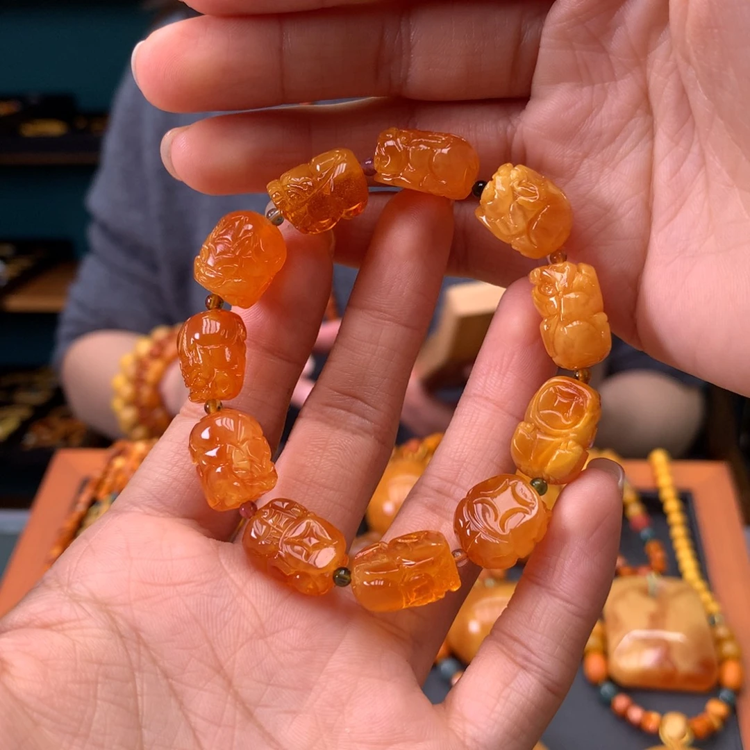 蜜蜡未镶嵌手串天然