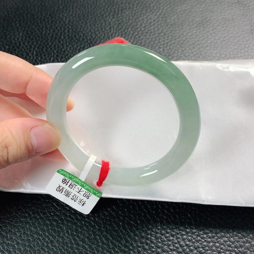 翡翠手镯未镶嵌缅甸天然翡翠手镯52圈口
