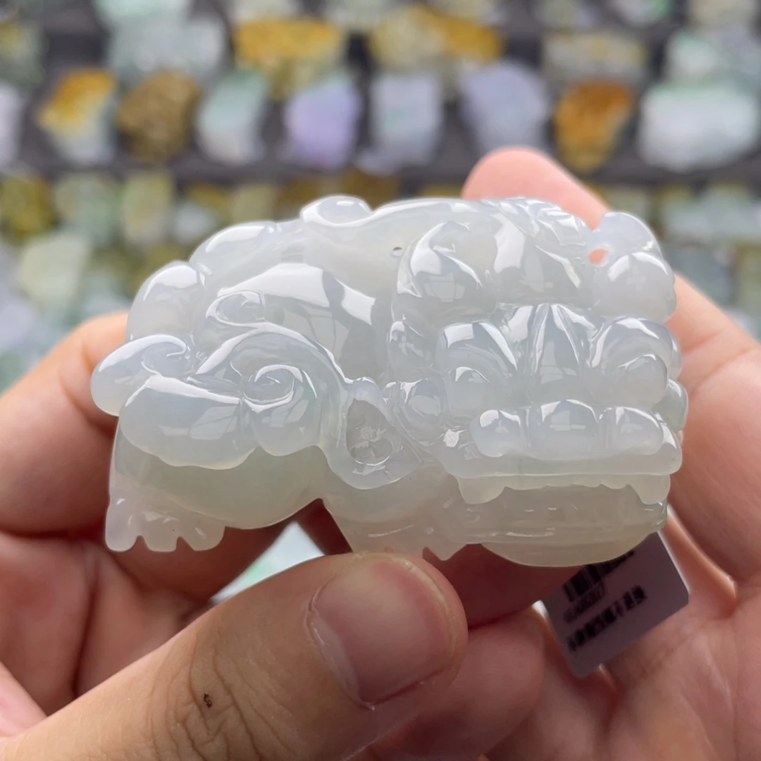 颈饰未镶嵌翡翠貔貅手把件26