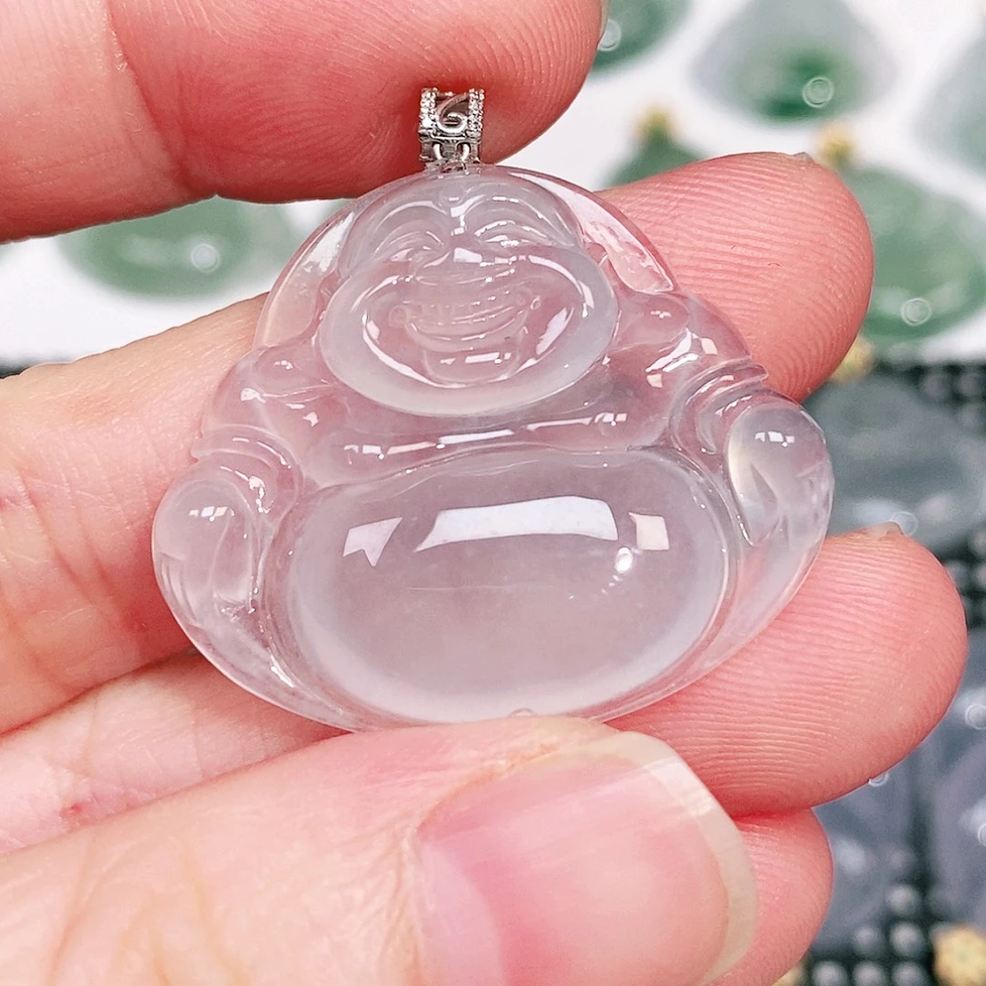 颈饰18K金镶嵌翡翠