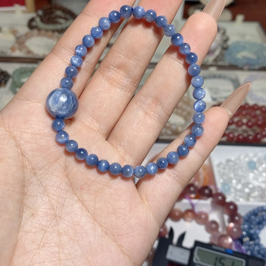 水晶手串未镶嵌蓝晶