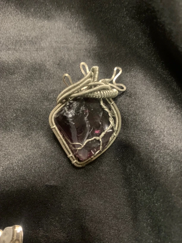 铜吊坠 手工制作心脏吊坠