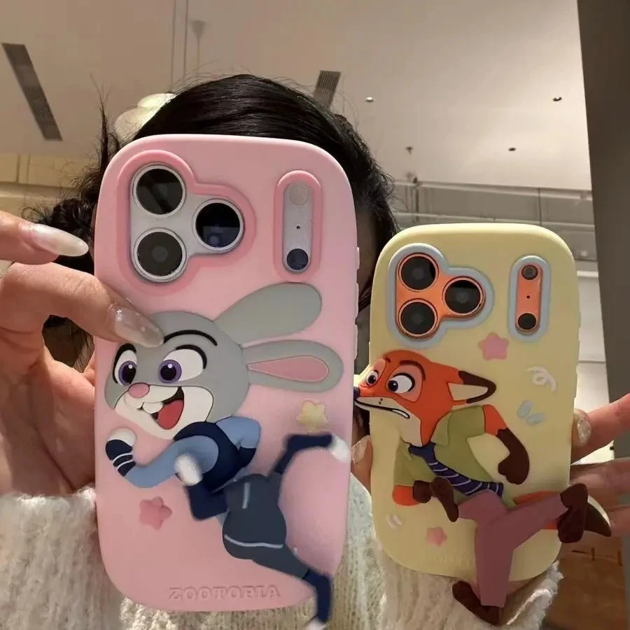 旋转飞毛腿朱迪尼克适用于17pro/16promax手机壳苹果15/14 硅胶