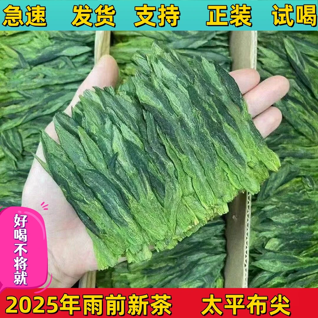 25年新茶太平布尖黄山茶叶新茶雨前绿茶春茶克礼盒装布尖绿茶