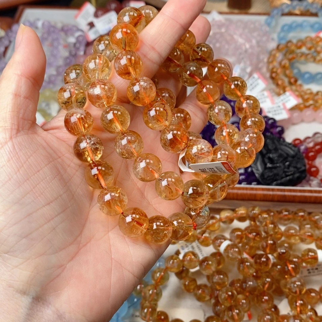 未镶嵌手链水晶黄塔晶11。