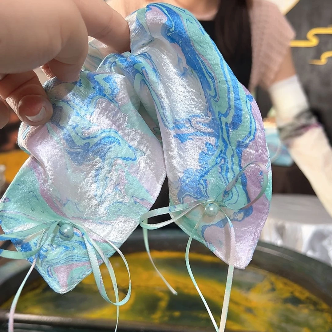 一**四495新款方巾发圈手作