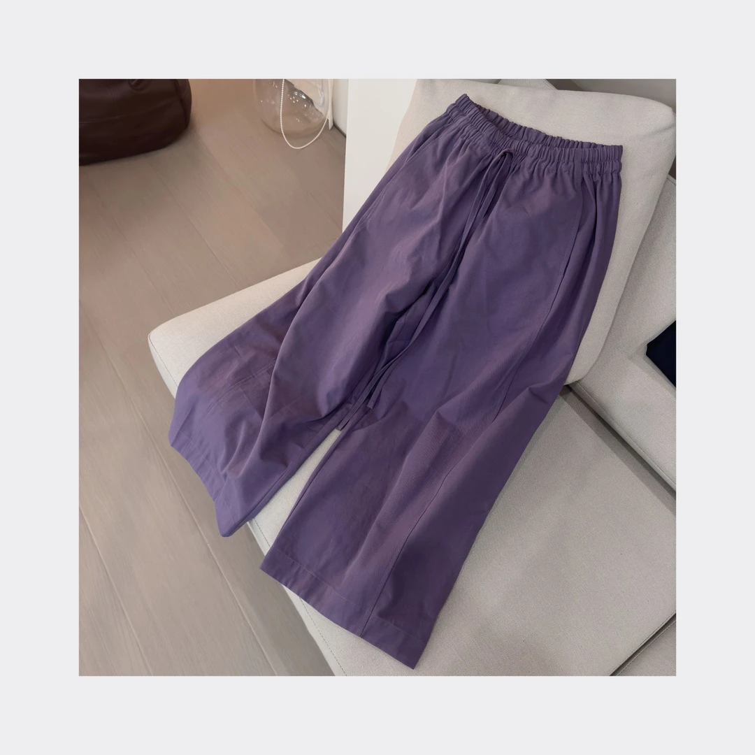 韩单紫阔腿布裤（莎莎家）