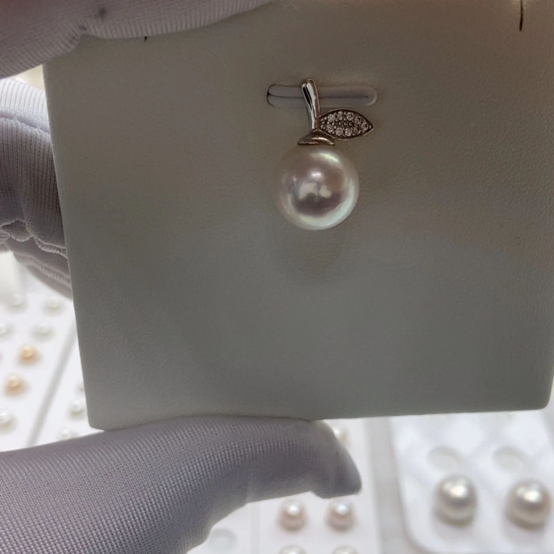 60拍两份淡水珍珠银S925镶嵌10.5-11