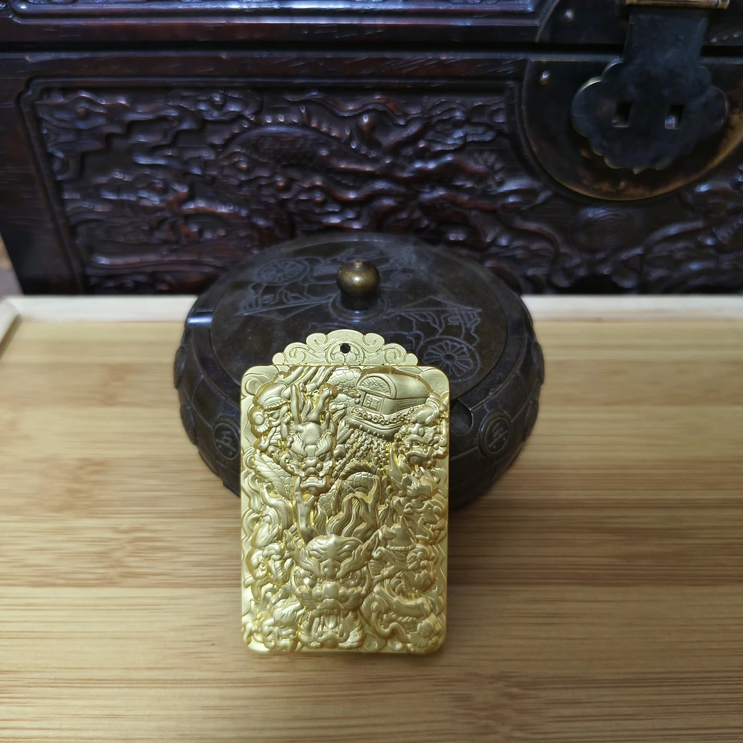 家居饰品现代工艺品DZ02精美摆件当代复古摆件精雕九龙吊坠