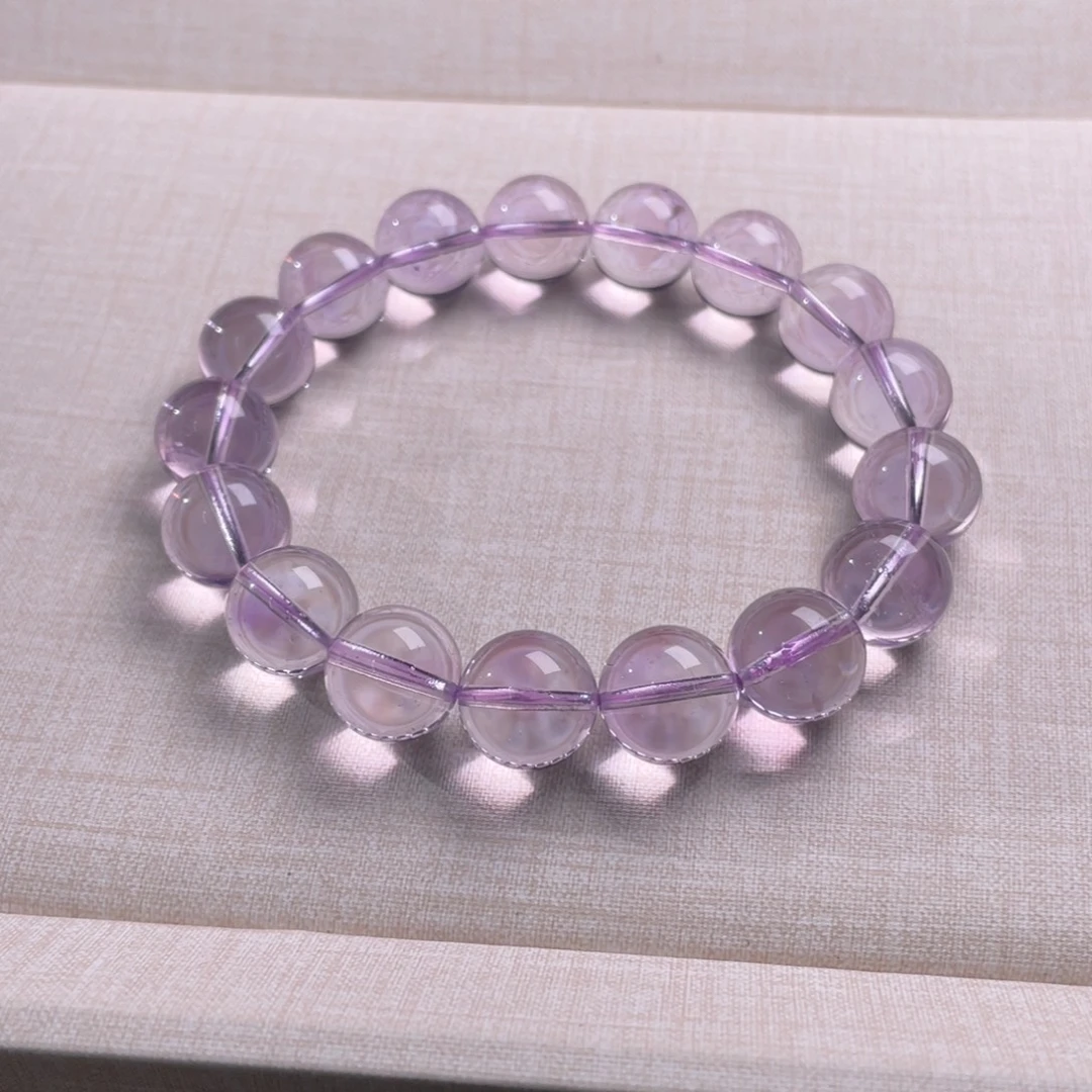 紫晶手链未镶嵌紫水晶手串卡12mm+