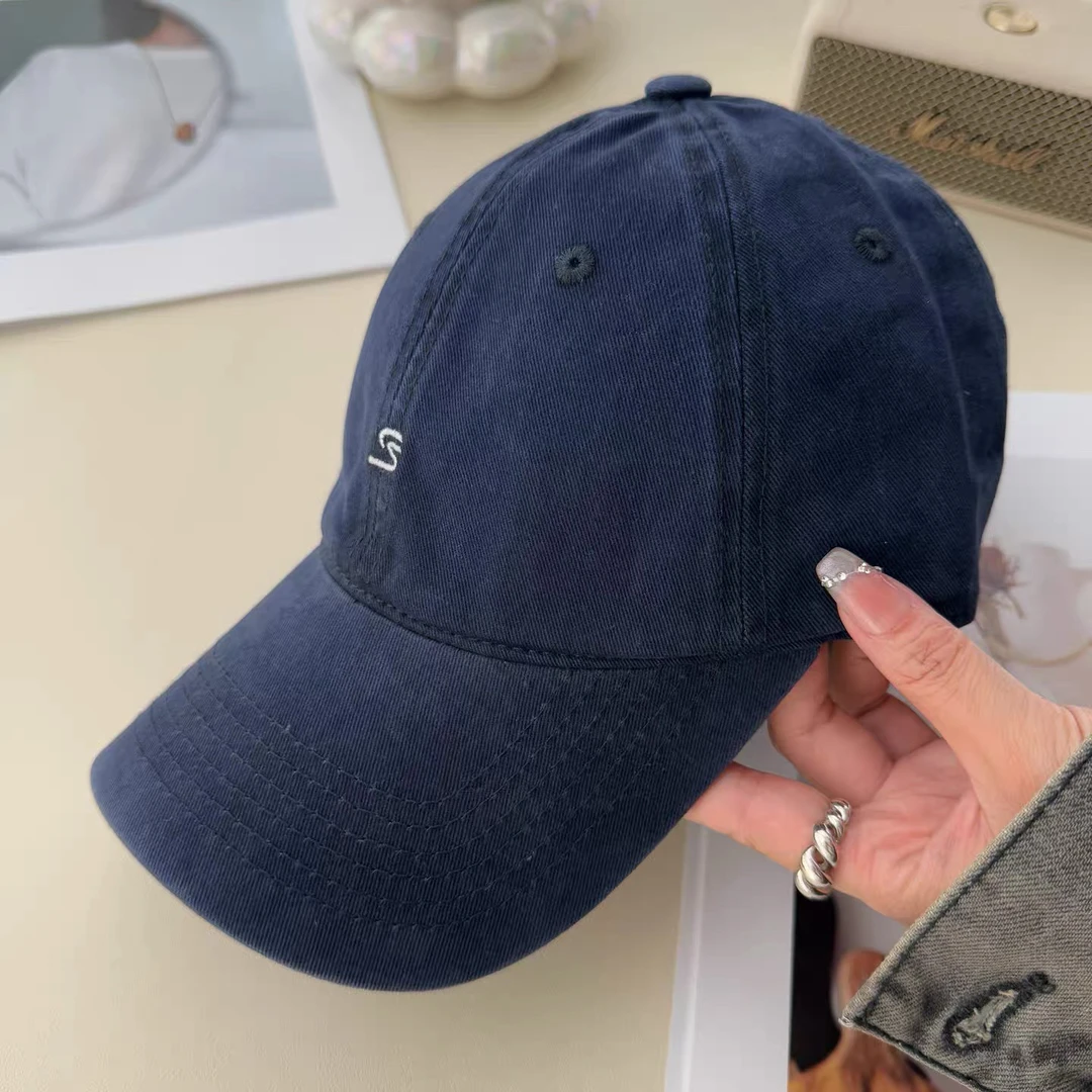 韩系小字母刺绣软顶棒球帽女2025新款休闲显脸小四季百搭鸭舌帽子