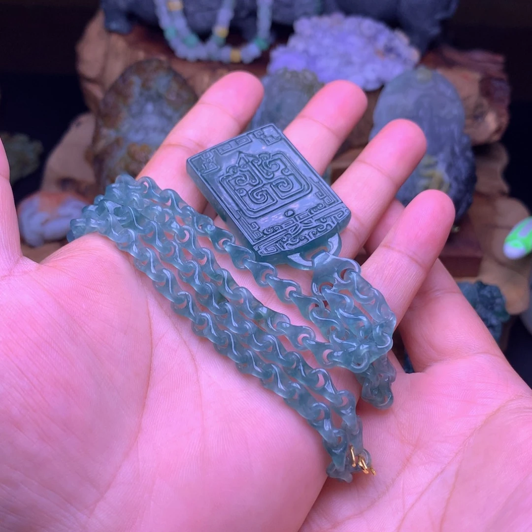 落***阳未镶嵌定制翡翠翡翠