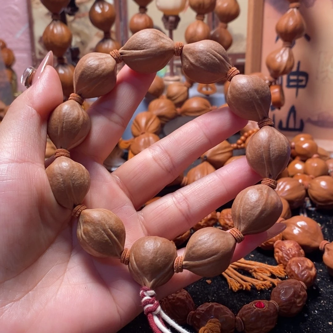 橄榄核手串/手链1.9原皮蜜桃铁盒