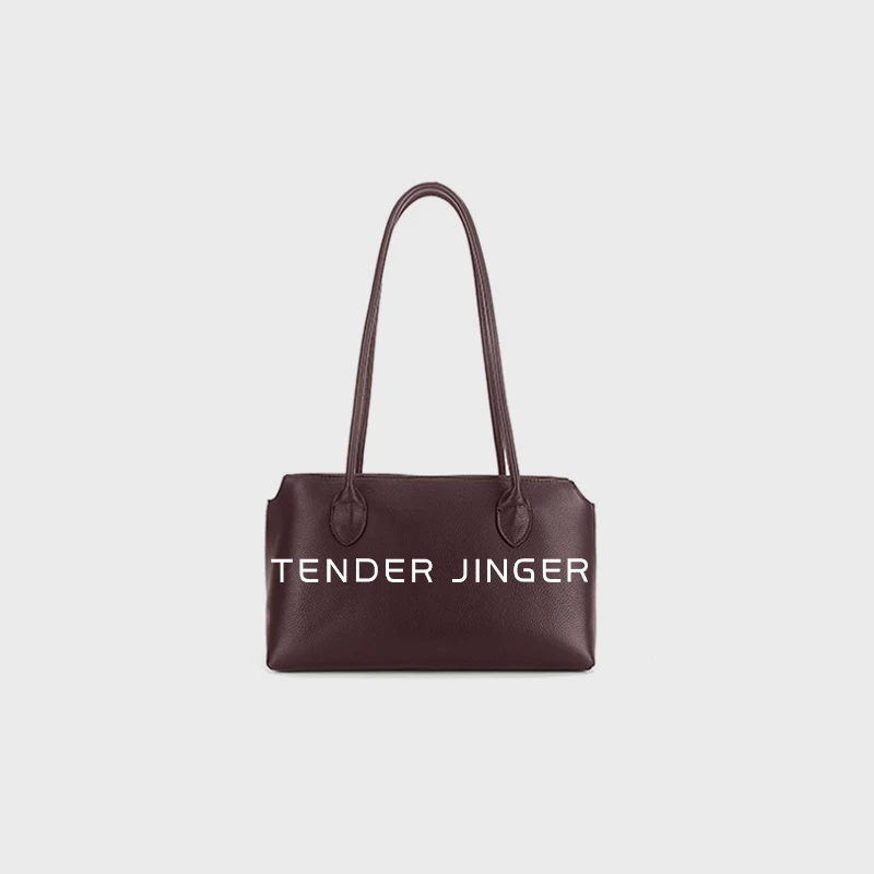 Tender Jinger | 独白纯色荔枝纹图案通勤手提包BB46215