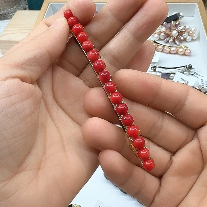 淡水珍珠发饰未镶嵌