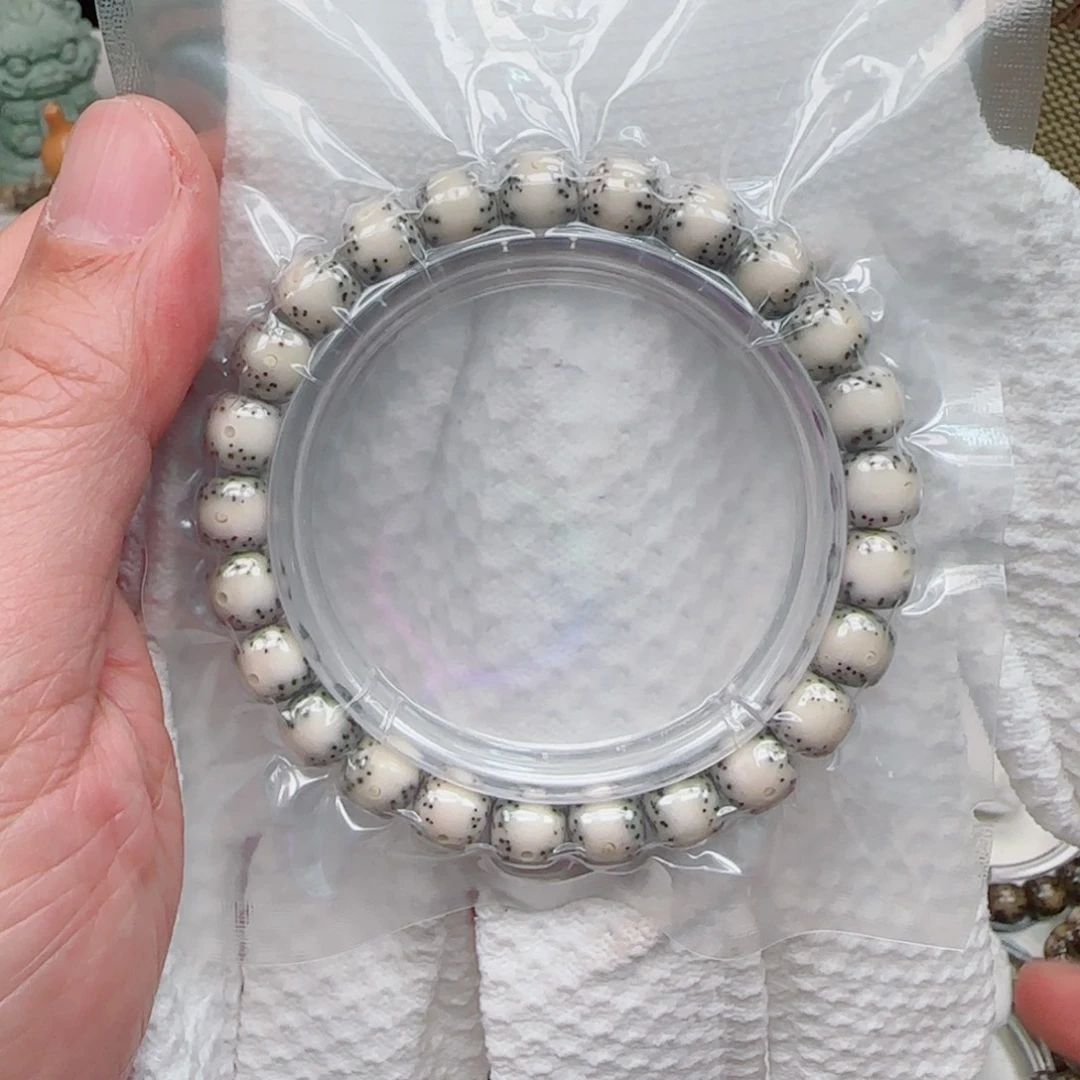 星月菩提手串通体留白月朗星稀9*8