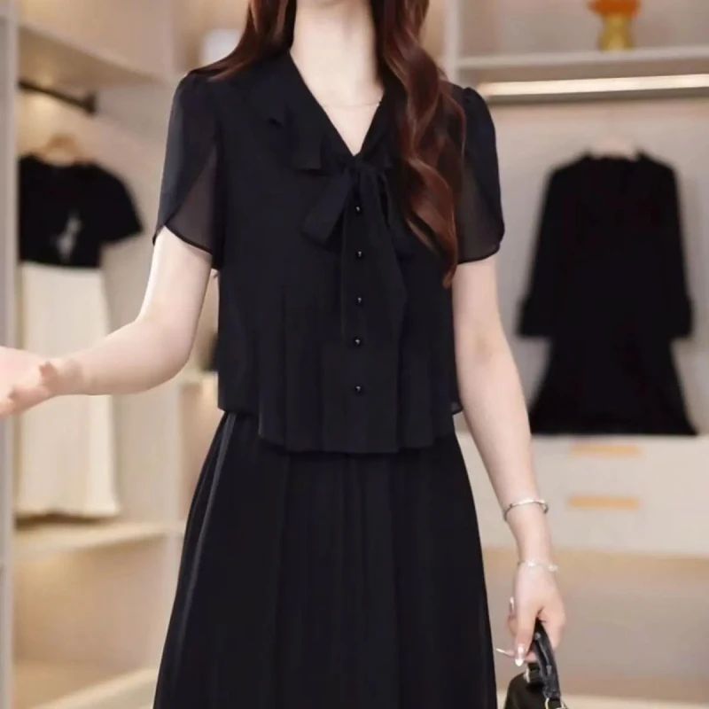 【暗涌玫瑰】夏季纯色时尚显瘦松紧腰长裙连衣裙D4112