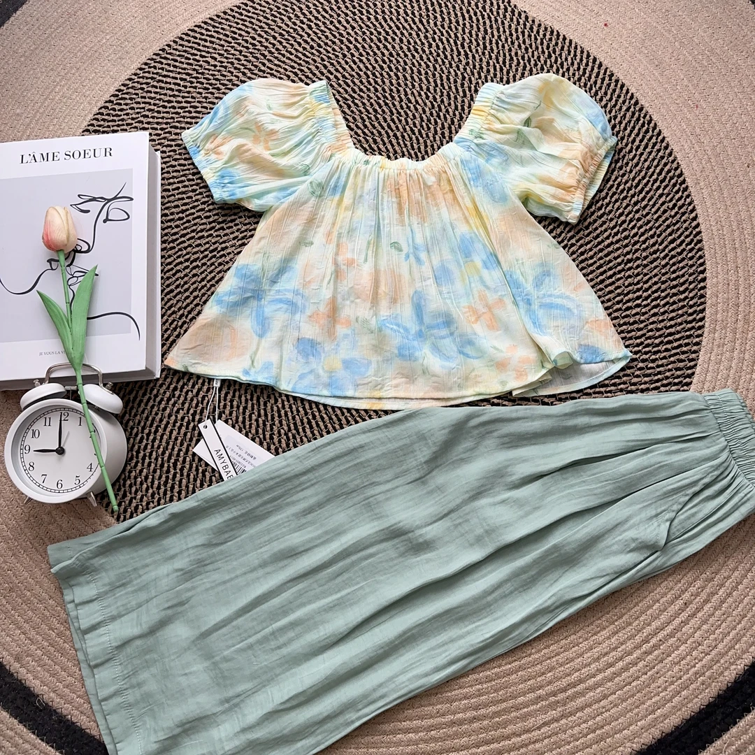 【亲子装】爱依服2025春夏新款女童出游时尚洋气休闲上下套装