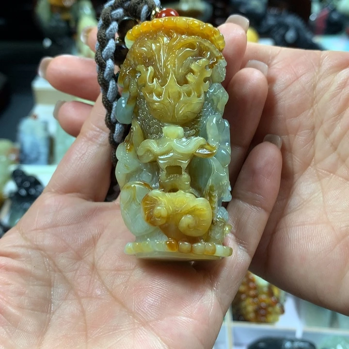 岫玉未镶嵌手把件钢****爷